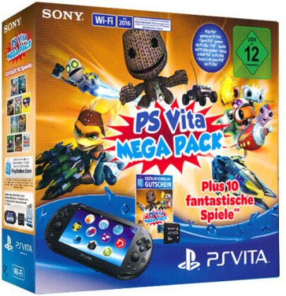 PSVita Konsole Mega Pack + 8GB MC DLC für 10 Spiele
