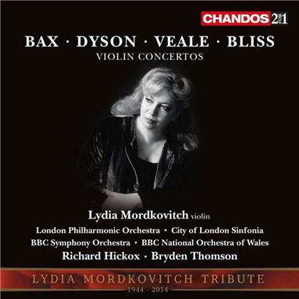 Lydia Mordkovitch, Dyson, Veal, Arnold Bax (1883-1953) & Arthur Bliss 1891-1975 - Britische Violinkonzerte (2 CD)