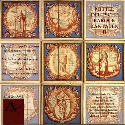 Georg Philipp Telemann (1681-1767), Michael Scholl, Steve Wächter, Heidi Maria Taubert & Michael Zabanoff - Mitteldeutsche Barokkantaten II (2 CDs)