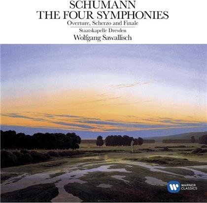 Robert Schumann (1810-1856), Wolfgang Sawallisch & Sächsische Staatskapelle Dresden - Sinfonien 1-4 / Overtüre - Referenzaufnahme (2 CDs)