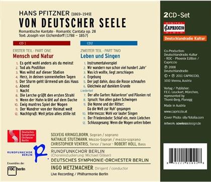 Hans Erich Pfitzner (1869-1949), Ingo Metzmacher, Solveig Kringelborn, Nathalie Stutzmann, Christopher Ventris, … - Von Deutscher Seele (2 CDs)