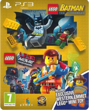 Lego Doppelpack Steelbook (Lego Batman + Lego Movie + Emmet Figur)