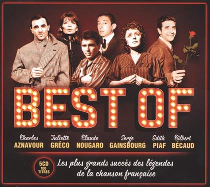 Charles Aznavour, Juliette Greco, Claude Nougaro, Serge Gainsbourg, Edith Piaf, … - Best Of (5 CDs)