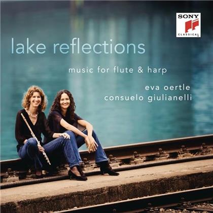Eva Oertle, Consuelo Giulianelli, Claude Debussy (1862-1918), Heitor Villa-Lobos (1887-1959), Camille Saint-Saëns (1835-1921), … - Lake Reflections - Music For Flute & Harp