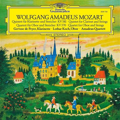 Amadeus Quartet, Wolfgang Amadeus Mozart (1756-1791), Lothar Koch & Gervase de Peyer - Clarinet Quintet KV 584 / Oboe Quartet KV 370 (LP)