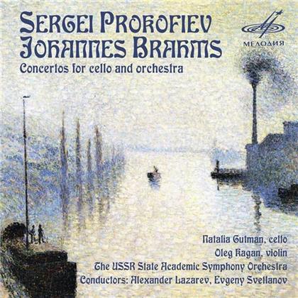 Serge Prokofieff (1891-1953), Johannes Brahms (1833-1897), Evgeny Svetlanov, Oleg Kagan, Natalia Gutman, … - Concertos For Cello And Orchestra
