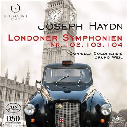 Joseph Haydn (1732-1809), Bruno Weil & Cappella Coloniensis - Londoner Symphonien Nr. 102, 103, 104 (Hybrid SACD)