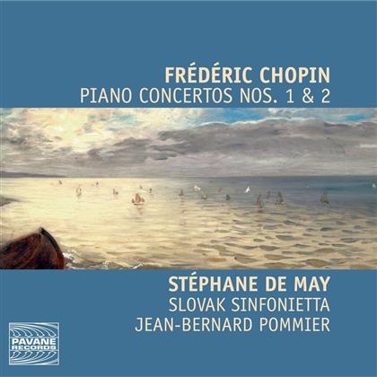 Frédéric Chopin (1810-1849), Jean-Bernard Pommier, Stéphane de May & Slovak Sinfonietta - Piano Concerto No. 1 & No. 2