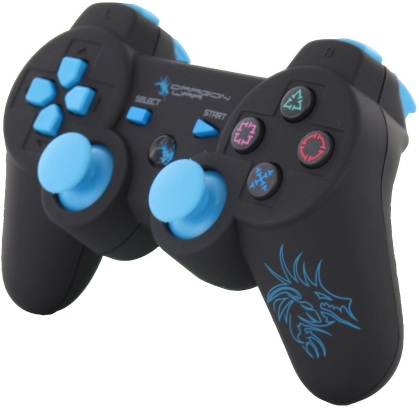 Dragon Shock Bluetooth PS3 Controller - black/blue