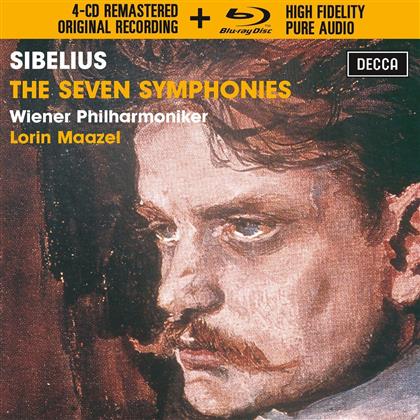Jean Sibelius (1865-1957), Lorin Maazel & Wiener Philharmoniker - The Symphonies (4 CDs + Blu-ray)