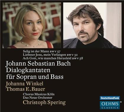 Thomas E. Bauer, Johanna Winkel, Chorus Musicus Köln, Johann Sebastian Bach (1685-1750), Christoph Spering, … - Dialogkantaten Für Sopran und Bass BWV 32, 57, 58