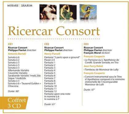 Ricercar Consort, Bertali, Henry Purcell (1659-1695), François Couperin Le Grand (1668-1733) & Philippe Pierlot - Coffret Ricercar Consort (3 CDs)