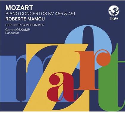 Wolfgang Amadeus Mozart (1756-1791), Gerard Oskamp, Roberte Mamou & Berliner Symphoniker - Piano Concertos Kv466 & 491