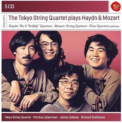 Tokyo String Quartet, Wolfgang Amadeus Mozart (1756-1791) & Franz Joseph Haydn (1732-1809) - Haydn: Erdödy String Quartets 1-6, Mozart: Quartets K370, 581, 285, 285a, K Anhang 171 (285b), 298 (5 CDs)