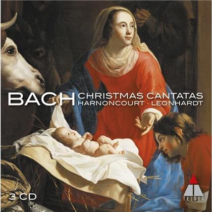 Johann Sebastian Bach (1685-1750), Nikolaus Harnoncourt & Tölzer Knabenchor - Weihnachtskantaten - Cantates De Noel (3 CDs)