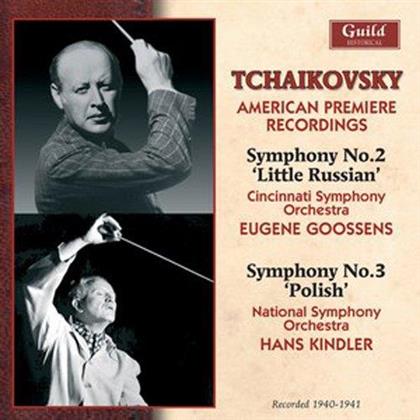 Peter Iljitsch Tschaikowsky (1840-1893), Eugene Goossens, Hans Kindler, Cincinnati Symphony Orchestra & National Symphony Orchestra - Symphony No. 2, Symphony No. 3 - 1940-1941
