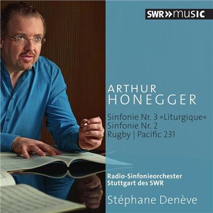 Arthur Honegger (1892-1955), Stephane Deneve & Radio Sinfonieorchester Stuttgart des SWR - Sinfonien Nr. 3 & 2 - Rugby - Pacific 231