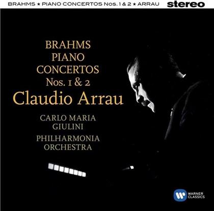 Johannes Brahms (1833-1897), Carlo Maria Giulini, Claudio Arrau & Philharmonia Orchestra - Klavierkonzerte 1&2 - Referenzaufnahme (2 CDs)