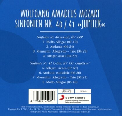 Taschenphilharmonie, Wolfgang Amadeus Mozart (1756-1791) & Peter Stangel - Mozart 40 & 41