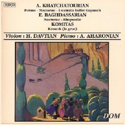 Aram Khatchaturian (1903-1978), Edward Baghdassarian (1922 - 1987), Komitas, H. Davtian & A. Aharonian - Poème - Nocturne 4 Extraits Du Ba