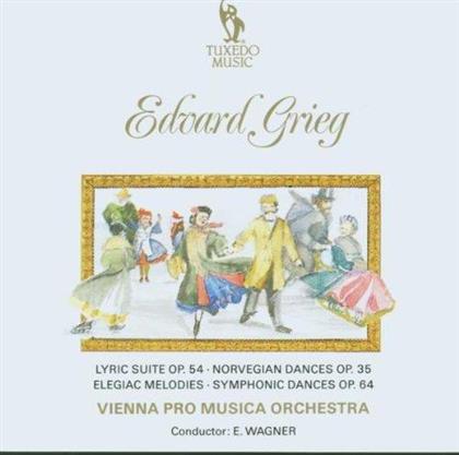 Edvard Grieg (1843-1907), Erich Wagner & Vienna Pro Musica Orchestra - Lyric Suite Op.54, Norvegian Dances, Symphonic Dances op.64, Elegiac Melodies