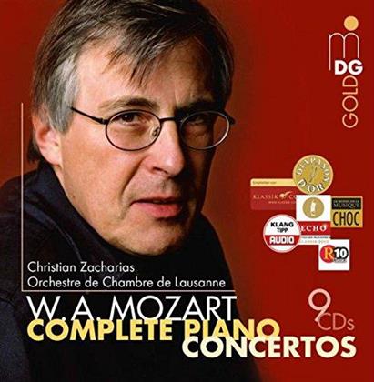Wolfgang Amadeus Mozart (1756-1791), Christian Zacharias & Orchestre de Chambre de Lausanne - Complete Piano Concertos (9 CDs)