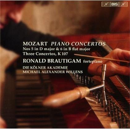 Wolfgang Amadeus Mozart (1756-1791), Johann Christian Bach (1735-1782) & Ronald Brautigam - Piano Concertos 5+6 (SACD)