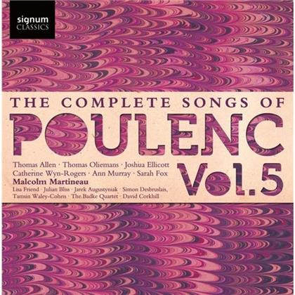 Malcolm Martineau, Thomas Michael Allen, Joshuah Elliott, Catherine Wyn-Rodgers, Anne Murray, … - The Complete Songs Of Poulenc Vol. 5