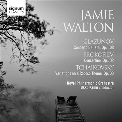 Alexander Konstantinowitsch Glasunow (1865-1936), Serge Prokofieff (1891-1953), Peter Iljitsch Tschaikowsky (1840-1893), Okko Kamu, … - Concerto Ballata op. 108, Concertino Op. 132, Variations On A Rococo Theme op. 33