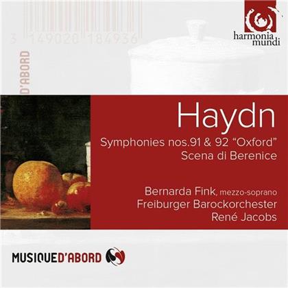Joseph Haydn (1732-1809), Rene Jacobs, Bernarda Fink & Freiburger Barockorchester - Symphonies Nos. 91 & 92 Oxford, Scena di Berenice