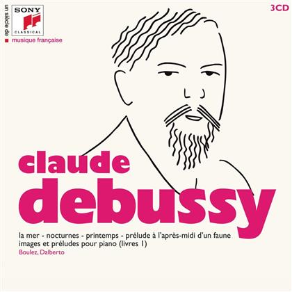 Pierre Boulez (*1925), Michel Dalberto & Claude Debussy (1862-1918) - La Mer, Nocturnes, Printemps, Pélude A L'Après Midi D'Un Faune, Images Et Préludes Pour piano (Livres 1) - Un Siècle De Musique Française (3 CDs)