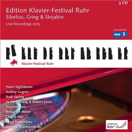 Henri Sigfridsson, Andrey Gugnin, Jean Sibelius (1865-1957), Edvard Grieg (1843-1907) & Alexander Scriabin (1872-1915) - Edition Klavier Festival Ruhr (3 CDs)