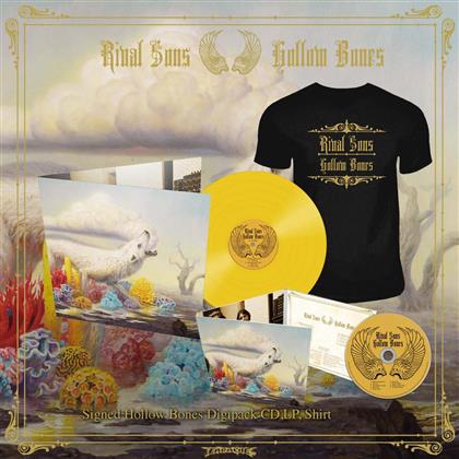 Rival Sons - Hollow Bones - Yellow Vinyl/T-Shirt Size M (Colored, LP + CD)