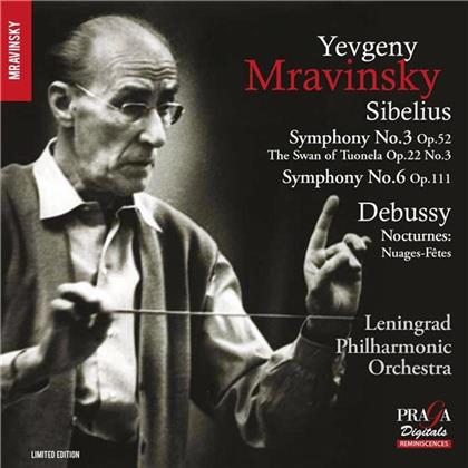 Jean Sibelius (1865-1957), Claude Debussy (1862-1918) & Yevgeny Mravinsky - Symphonies Nos. 3 + 7 / Nocturne (SACD)
