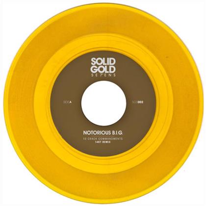 Notorious B.I.G. - 10 Crack Commandements (14Kt Remix) - Very Limited Clear Gold 7 Inch (Colored, 7" Single)