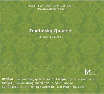 Zemlinsky Quartet, Antonin Dvorák (1841-1904), Ernst Krenek (1900-1991) & Arnold Schönberg (1874-1951) - String Quartets (CD + Blu-ray)