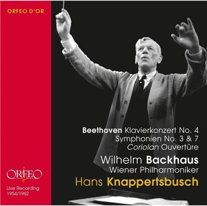 Hans Knappertsbusch, Wilhelm Backhaus & Wiener Philharmoniker - Klavierkonzert 4 / Sinfonien 3+7 / Coriolan Ouvertüre (2 CDs)