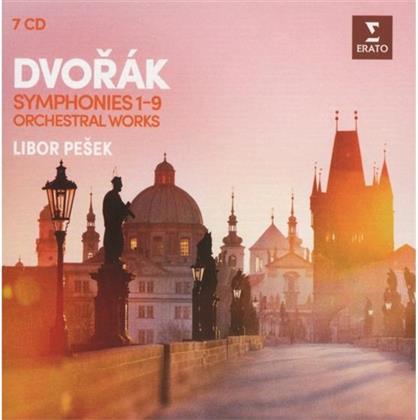 Antonin Dvorák (1841-1904), Libor Peŝek & Royal Liverpool Philharmonic Orchestra - Sinfonien1-9 / Orchesterwerke (7 CDs)