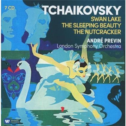 André Previn (*1929), Peter Iljitsch Tschaikowsky (1840-1893) & The London Symphony Orchestra - Schwanensee / Dornröschen / Nussknacker (7 CDs)