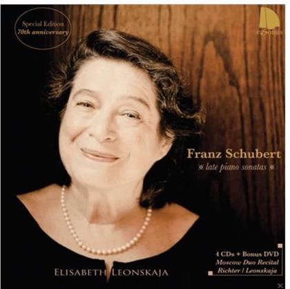 Franz Schubert (1797-1828), Wolfgang Amadeus Mozart (1756-1791), Edvard Grieg (1843-1907) & Elisabeth Leonskaja - Late Piano Sonatas (4 CDs + DVD)