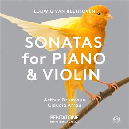 Arthur Grumiaux, Claudio Arrau & Ludwig van Beethoven (1770-1827) - Sonatas For Piano & Violin 1&5 (SACD)
