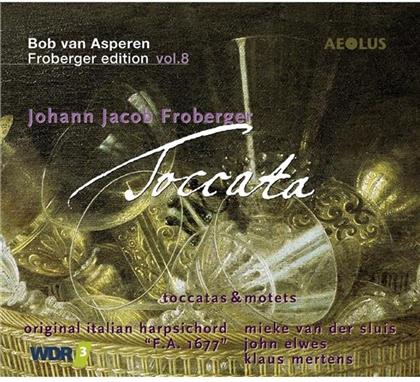 Mieke van der Sluis, John Ewes, Klaus Mertens, Johann-Jakob Froberger (1616-1667) & Bob van Asperen - Toccata - Toccatas & Motets - Froberger Edition Vo.. 8, Original Italian Harpsichord "F.A. 1677"