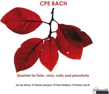 Carl Philipp Emanuel Bach (1714-1788), Jan de Winne, Marten Boeken, Roel Dieltiens & Shalev Ad-El - Quartets for Flute, Viola, Cello and Pianoforte Wq93/H 573, Wq133/ H 564, Wq 94/ H 538, Wq 95 / H 539, Wq 132 / H 562