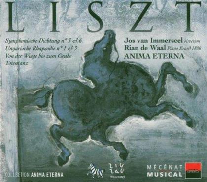 Anima Eterna (Historische Instrumente), Franz Liszt (1811-1886), Jos van Immerseel & Rian de Waal - Symphonische Dichtungen 3 & 6, Totentanz, Ungarische Rhapsodien 1 & 3, Die Wiege, Zum Grabe