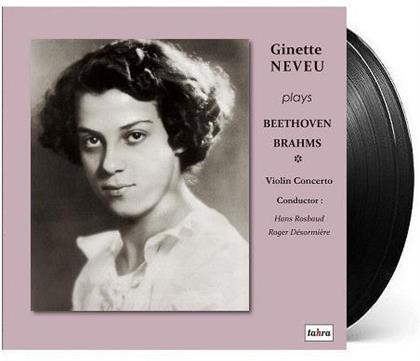 Ludwig van Beethoven (1770-1827), Johannes Brahms (1833-1897) & Ginette Neveu - Plays Beethoven & Brahms Violinconcertos - HQ (Japan Edition, 2 LPs)