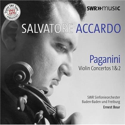 Nicolò Paganini (1782-1840), Ernst Bour, Salvatore Accardo & SWR Sinfonieorchester Baden Baden & Freiburg - Violinkonzerte 1 & 2 - 1961/1970