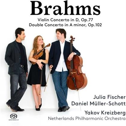 Fischer, Müller-Schot & Johannes Brahms (1833-1897) - Violin+Double Concertos (SACD)