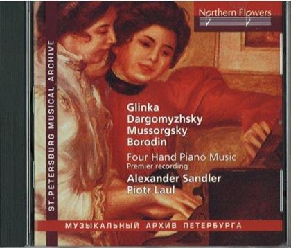Michail Glinka (1804-1857), Alexander Dargomyzhsky, Modest Mussorgsky (1839-1881), Alexander Borodin (1833-1887), Alexander Sandler, … - Four Hand Piano Music