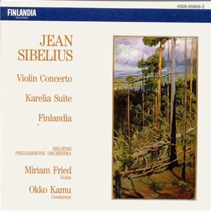 Jean Sibelius (1865-1957), Okko Kamu, Miriam Fried & Helsinki Philharmonic Orchestra - Violinkonzerto, Karelia Suite, Finlandia