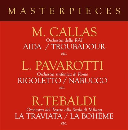Luciano Pavarotti, Maria Callas & Renata Tebaldi - Masterpieces With Pavarotti, Callas & Tebaldi (4 CDs)